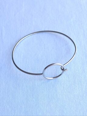 Bracelet bangle Metal Silver Tone Minimalist Geometric